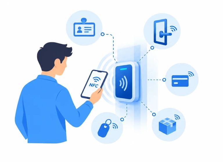 vector image nfc scanner